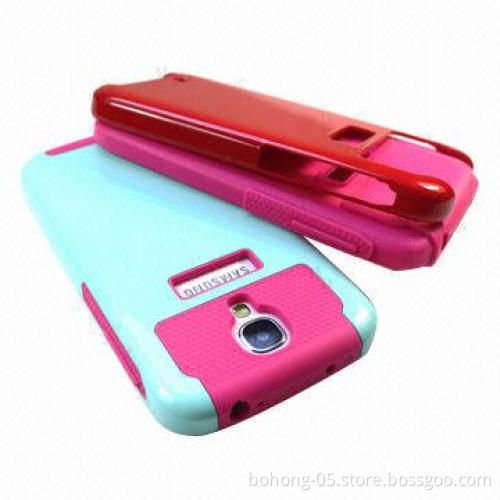 Case for Samsung I9500, PC and TPU Materials, Honeycomb Pattern TPU + PC (can be split)